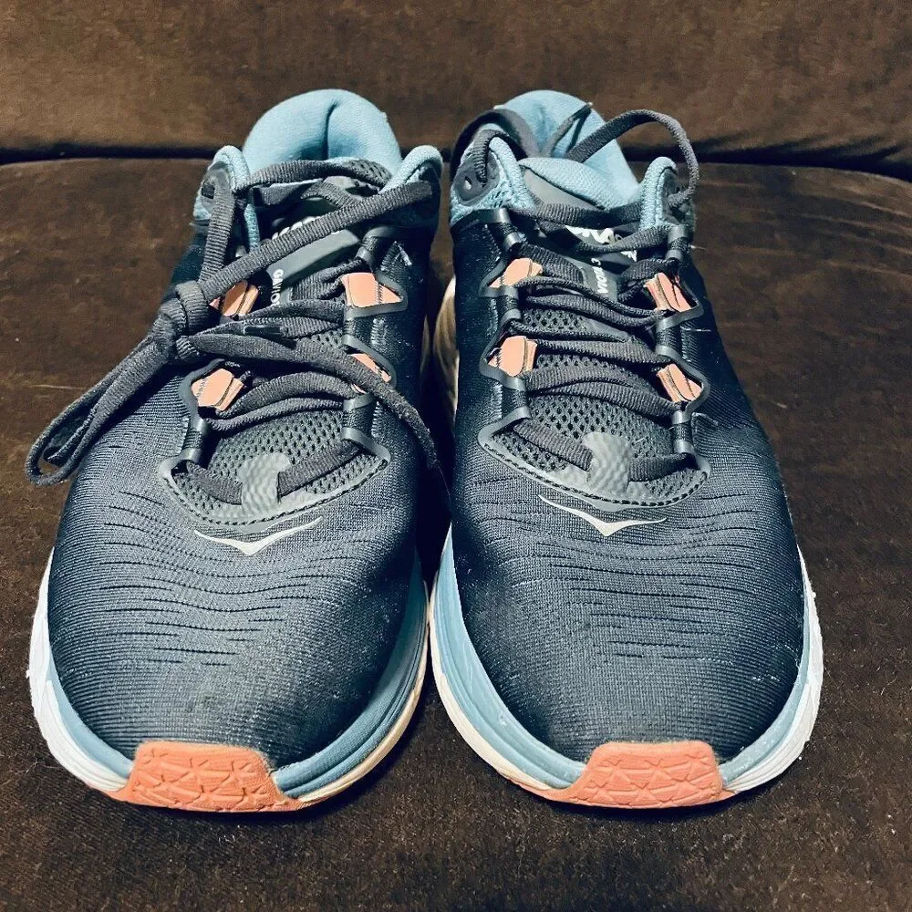 HOKA ONE ONE GAVIOTA 3 WOMEN SZ9.5 B RUNNING SHOES BLUE near mint condition
